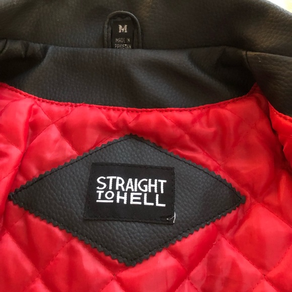 Straight to Hell Vegan Leather Jacket - Picture 2 of 5